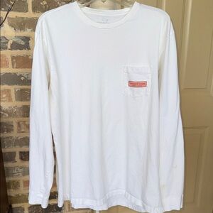 Vineyard Vines “Logo Box” Long Sleeve Pocket T-Shirt Men's Sz XL